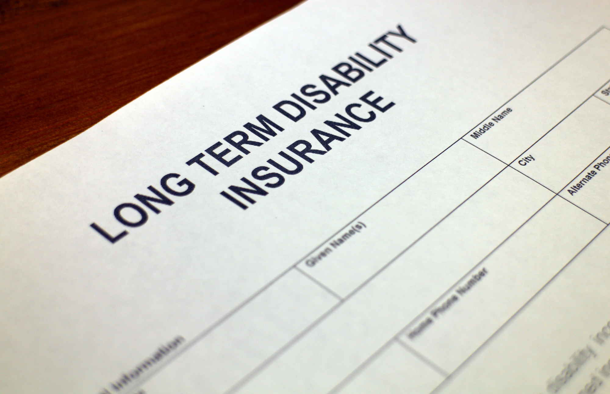 Disability insurance application 